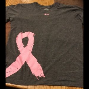 Under Armour Womens Go Fight Cure T-Shirt Sz M